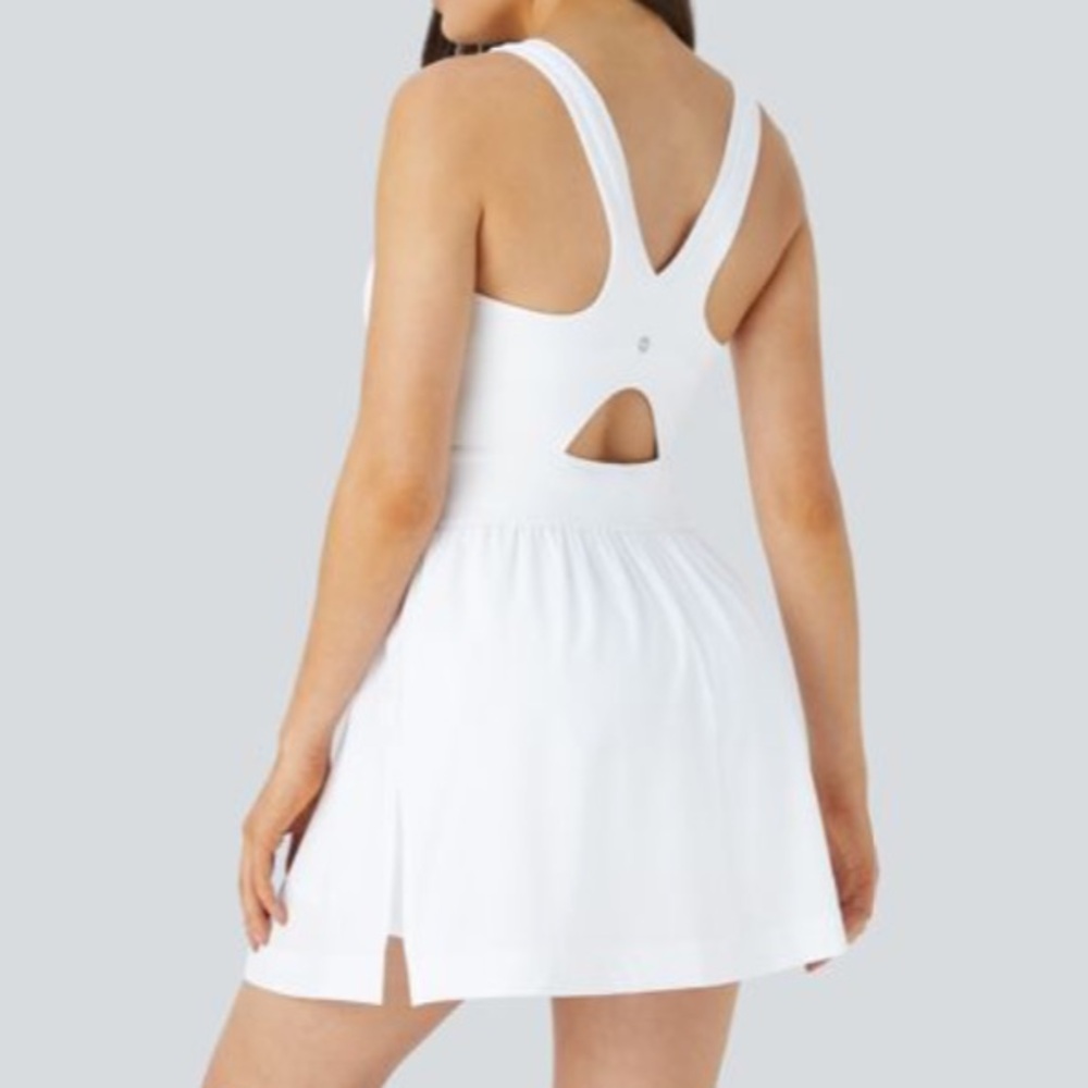 Halara Breezeful Backless Cut Out Split 2-in-1 Mini Quick Dry Active Dress XS